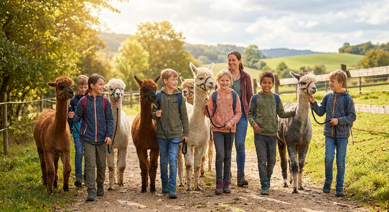 Alpaka-Wanderung für Schulklassen: Lernen in der Natur