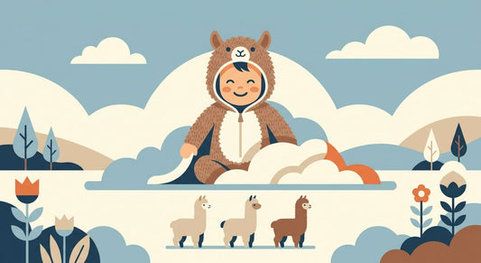 Alpaka-Onesie für Babys: Kuschelig warm