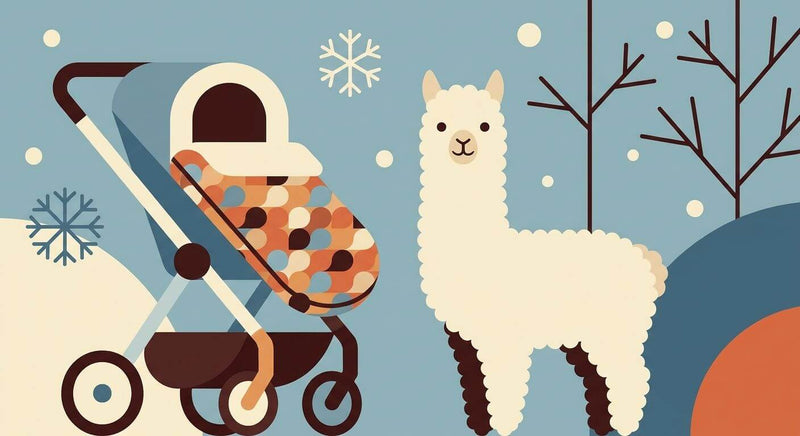 Alpaka-Fußsack für den Kinderwagen: Warm im Winter