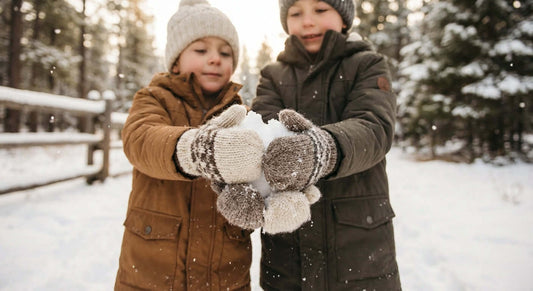 Alpaka-Handschuhe für Kinder im Winter