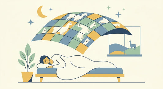 Alpaka-Steppdecke für laue Sommernächte