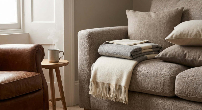 Alpakadecke für die Couch: Gemütlich warm