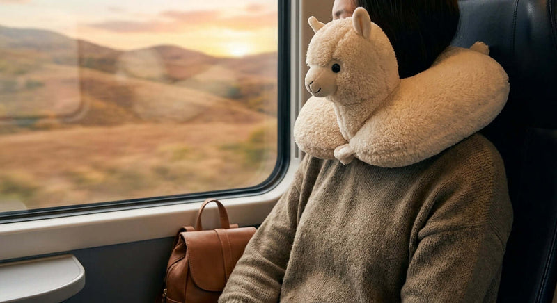 Alpaka-Nackenkissen für Reisen