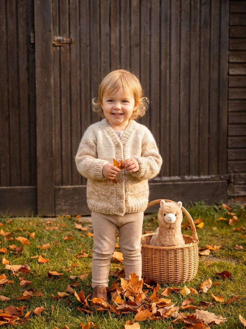 Alpaka-Strickjacke für Kinder: Warm durch den Herbst