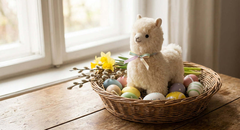 Alpaka-Kuscheltier für Ostern