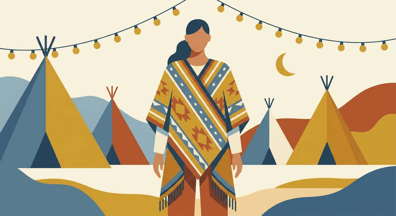 Alpaka-Poncho für Festivals: Warm durch kalte Nächte