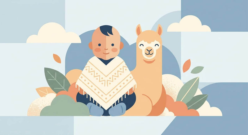 Alpaka-Poncho für Babys: Weich und kuschelig