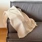 Modern 130 x 180 cm Sofa Throw Baby Alpaca Wool (Beige, Grey)