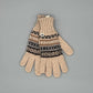 Handschuhe alpakawolle aus 100% Baby-Alpakawolle im Andenmuster in Grau und Beige.
