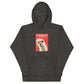 Hoodie mit Alpaka Motiv in dunklem Grau mit Alpaka Greta und Spruch über Liebe.