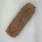 Nackenrolle aus Alpaka Wolle in Braun – Extra langes flauschiges Kopf Kissen mit weichem Alpakaflor.