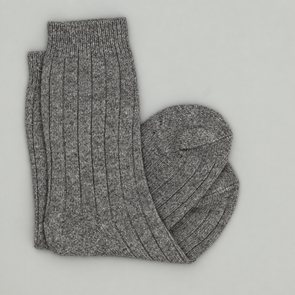 Alpaka Socken aus 92 % Alpakawolle in Grau
