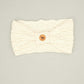 Alpaka Stirnband kaufen: Damen Stirnband aus 100% Babyalpaka mit Knotendetail in Beige