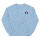 Niedlicher Unisex Pullover mit Alpaka Stickerei in Blau, Alpaka Pullover mit Stickerei kaufen