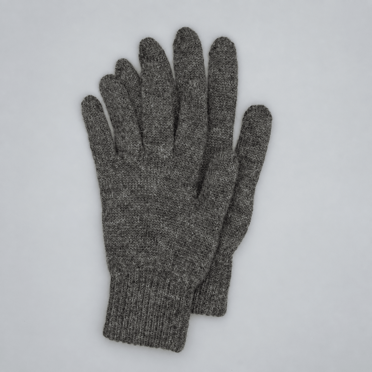 Graue Alpaka Handschuhe aus 100 % Baby-Alpaka