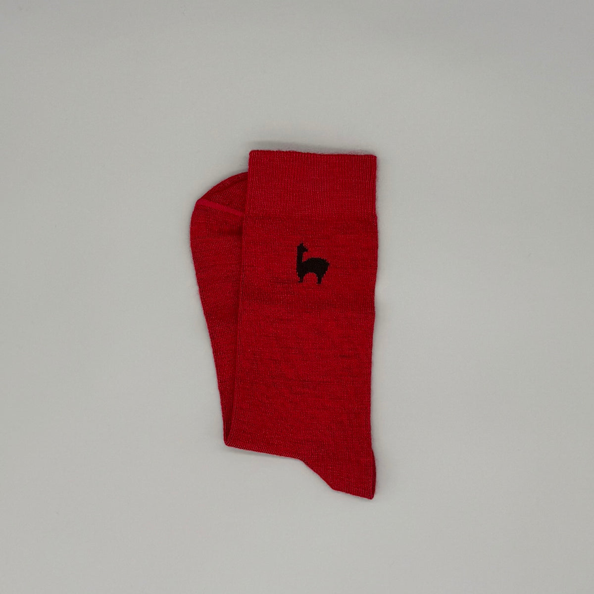 Rote Baby Alpaka Socken für Damen und Herren
