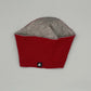Alpaka Stirnband – 2-farbiges Wendestirnband aus 100% Babyalpaka Wolle in Rot und Grau
