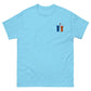 Alpaka T Shirt bestickt in Hellblau mit niedlichen Alpakas und Herzmotiv für Alpaka-Fans