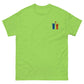 Alpaka T Shirt bestickt – fröhliches, grünes Shirt mit zwei süßen Alpakas und Herzmotiv.