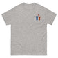 Alpaka T Shirt bestickt – süßes Alpaka Motiv mit Herz auf grauem T-Shirt.