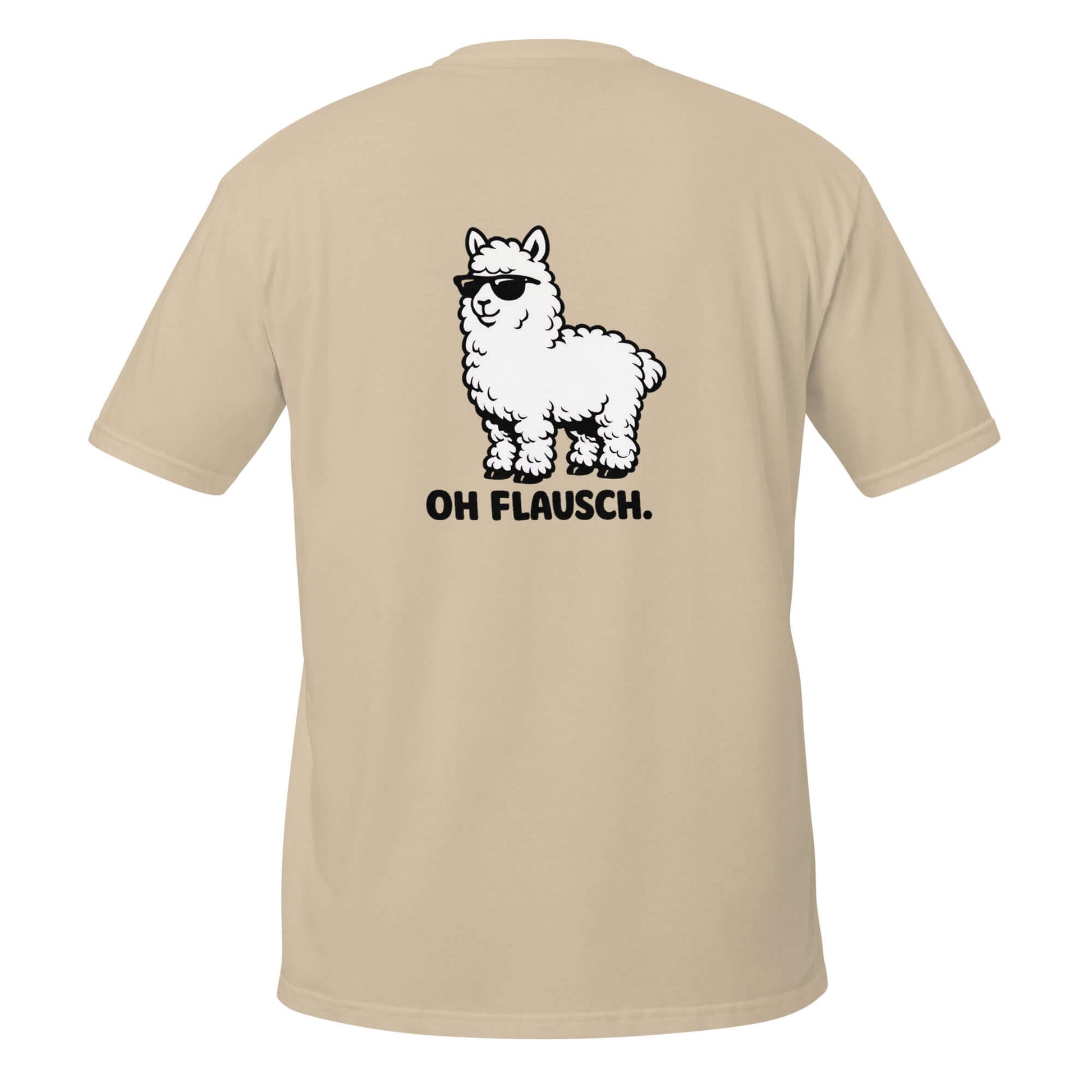 Lustiges Alpaka T-Shirt "Oh Flausch." mit Alpaka Grafik und minimalistischen Design für Alpaka Fans.
