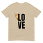 Alpaka Shirt Love mit Franzl, süßes Lama Motiv auf T-Shirt in Beige.
